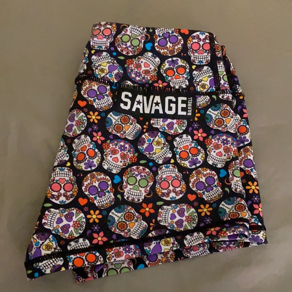 Savage Barbell Sugar Skull Shorts